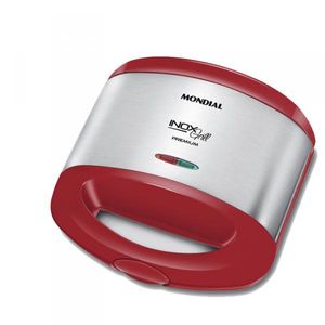 Sanduicheira e Grill Mondial S19 Vermelho/Inox