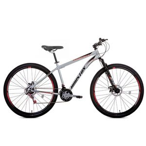 Bicicleta Houston Discovery Aro 29 21 Marchas Freio a Disco Mecânico Suspensão Dianteira Prata