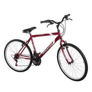 Bicicleta Houston Hammer Foxer Aro 26 18 Marchas Freios V-Brake Vermelha