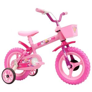Bicicleta Infantil Track e Bikes Arco-Íris Aro 12 Freios a Tambor Rosa