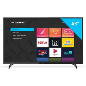 Smart TV HD LED 43" AOC 43S5195/78G Wi-Fi 3 HDMI 2 USB