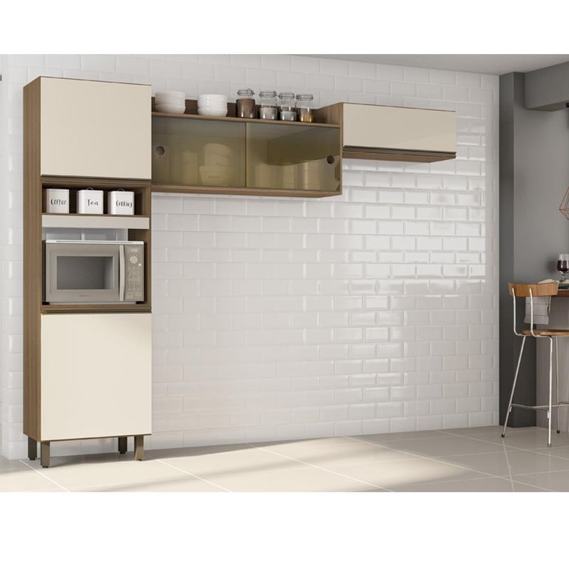 cozinha-compacta-com-nicho-micro-ondas-carvalho-off-porto-white-poliman