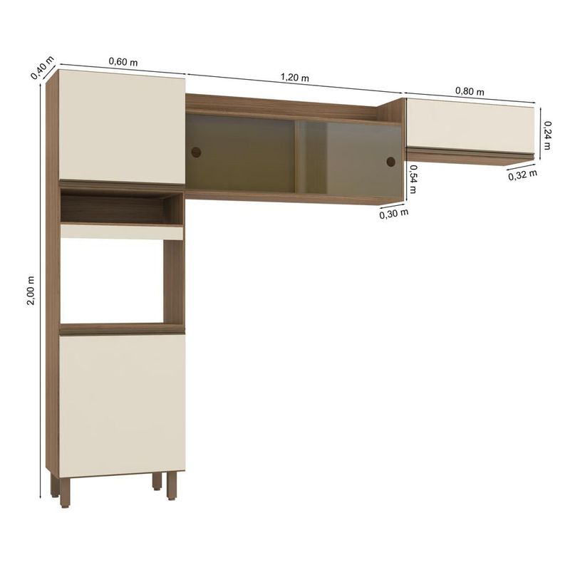 cozinha-compacta-com-nicho-micro-ondas-carvalho-off-porto-white-poliman