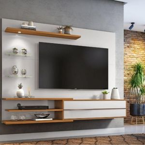 Painel Para TV até 55" 1 Porta Off/White NT 1115 Notável Móveis