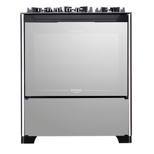 Fogão 5 Bocas Dako Automático Mesa de Vidro Magister Style Inox Espelhado