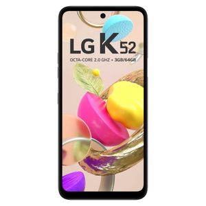 Smartphone LG K52 64GB + 3GB RAM Cinza Dual Chip 4G Câmera Quádrupla + Selfie 8MP Tela 6.6"