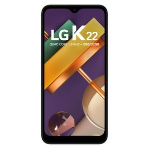 Smartphone LG K22 32GB + 2GB RAM Titânio Dual Chip 3G 13MP + Selfie 2MP Tela 6.2"