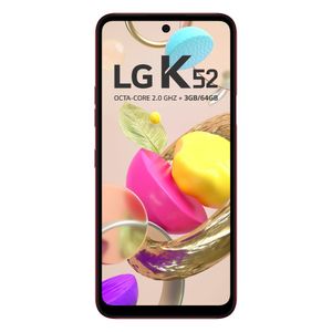 Smartphone LG K52 64GB Vermelho 4G - 3GB RAM Câmera Quádrupla + Selfie 8MP Tela 6.59"