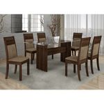 789202conjuntodemesaravenacom6cadeirastampodevidro100mdftecidosuedemalbecbegecelmoveis