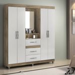 guardaroupa4portas3gavetascapelinharp1043castanhooffwhitecomespelhoreismoveis