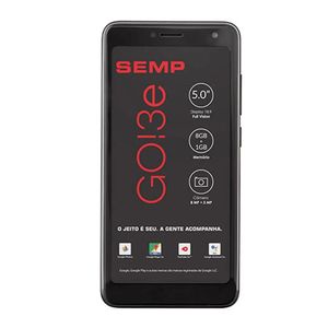 Smartphone Semp GO3e 8GB + 1GB RAM Preto Dual Chip 3G 8MP + Selfie 5MP Tela 5"