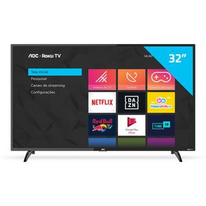 Smart TV HD LED 32" AOC 32S5195/78G Wi-Fi 3 HDMI 2 USB