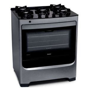 Fogão 5 Bocas Consul Automático Mesa de Vidro CFS5VAR Inox
