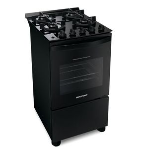 Fogão 4 Bocas Brastemp Automático Mesa de Vidro BFO4VAE Preto