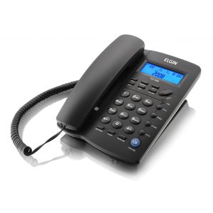 Telefone Fixo Com Fio Elgin TCF-3000 ID Preto