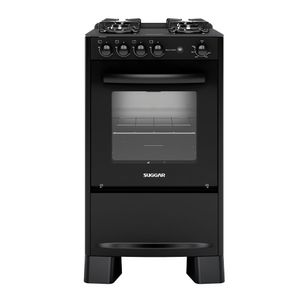 Fogão 4 Bocas Suggar Automático Mesa De Vidro Neo Cook FGV410PT Preto