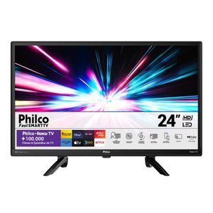 Smart TV Led 24" Philco PTV24G5YR2CP Wi-Fi Inteligência Artificial 2 HDMI 1 USB