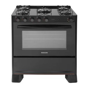 Fogão 5 Bocas Suggar Automático Cook Glass FGVCG510PT Preto